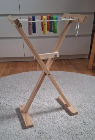 Tabla planchar y tenderete madera juguete