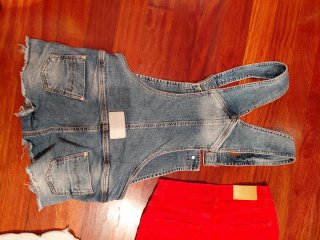 Shorts negros y rojos talla 34