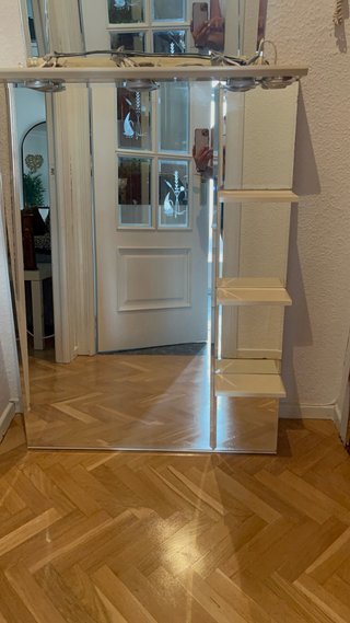Espejo de baño con luz y repisas
