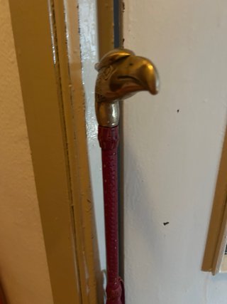 Baston con empuñadura de águila dorada de metal