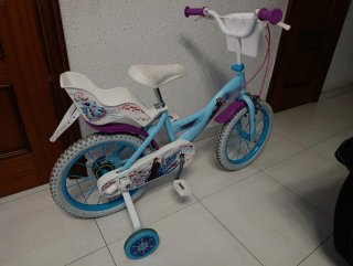 Bicicleta Frozen 16 con ruedines