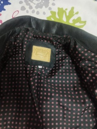 Chaqueta Biker Cuero Vintage Kueros Negra