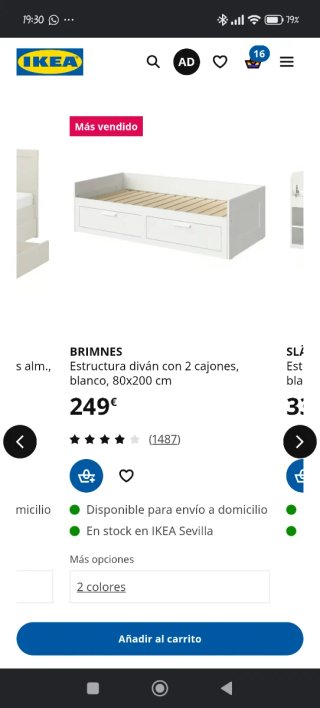 Cama nido diván Brimnes Ikea