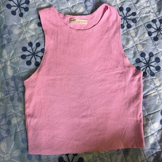 Top rosa de canalé