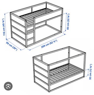 Litera Kura IKEA reversible (con colchón opcional)