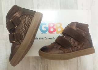 Botines piel marrón metalizado GBB T24