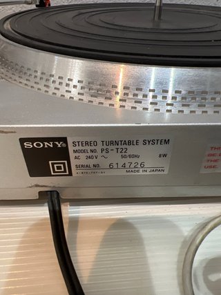 Giradischi Automatico Sony PS-T22 Argento