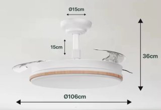 Ventilador Techo LED