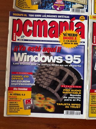 Lote 10 revistas PC Manía años 90