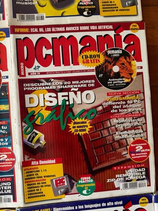 Lote 10 revistas PC Manía años 90