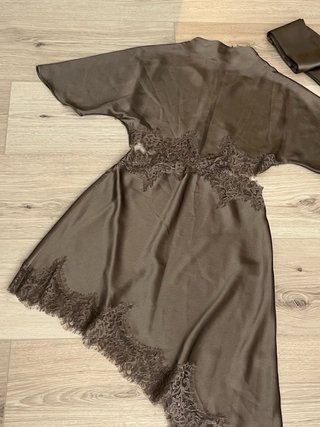 Vestido satinado encaje ZW COLLECTION Zara Talla S