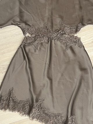 Vestido satinado encaje ZW COLLECTION Zara Talla S
