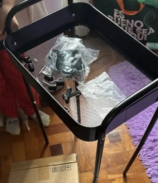 Carrito auxiliar negro