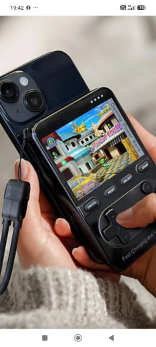 Consola Retro y Power Bank 2 en 1 Negra