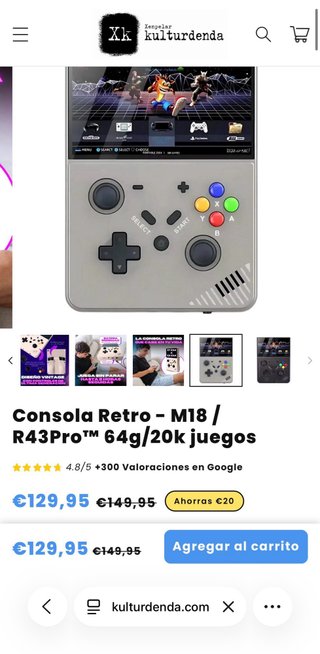 Consola Retro M18 / R43Pro 64GB + 20000 Juegos