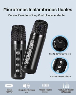 NUEVO! Karaoke 2 Micrófonos Inalámbricos