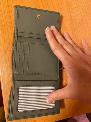 Monedero Gusti Leder Piel Gris