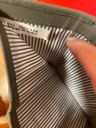 Monedero Gusti Leder Piel Gris