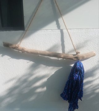Cabide Madeira Flutuante Rústico 78cm