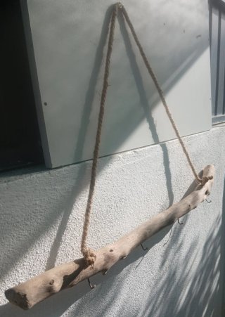 Cabide Madeira Flutuante Rústico 78cm