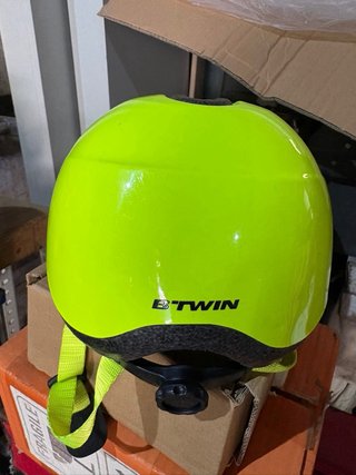 Casco Bicicleta Infantil Amarillo Neón