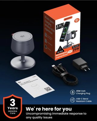 Cargador Magnético 3 en 1 GEEKERA
