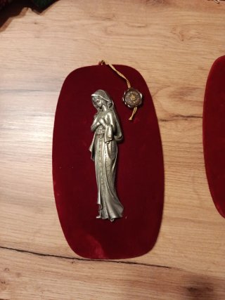 Cuadros religiosos Peltre Francés Terciopelo.