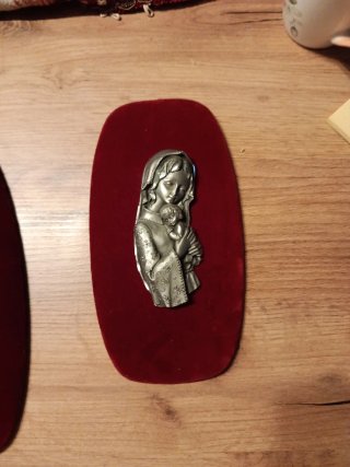 Cuadros religiosos Peltre Francés Terciopelo.
