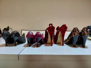 Zapatos Talla 36 Morado y Rojo