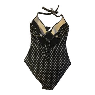 Costume Intero a Pois Nero e Bianco Style Pin-Up
