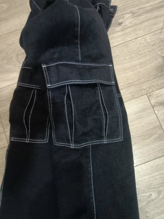 Pantalón Cargo Zara Hombre Negro