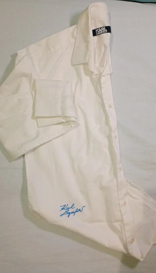 Camisa Karl Lagerfeld Blanca Hombre - Talla 39 M