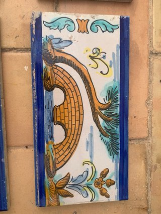 4 Azulejos Cerámica Onda Castellón Antiguos