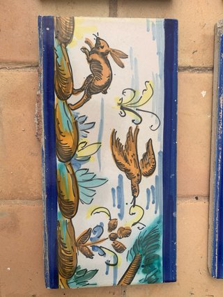 4 Azulejos Cerámica Onda Castellón Antiguos