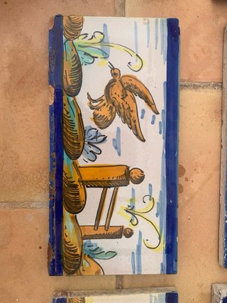 4 Azulejos Cerámica Onda Castellón Antiguos