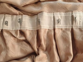 Cortinas beige con fliso y cortinas visillo