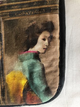 Guante de cocina con estampado de geisha