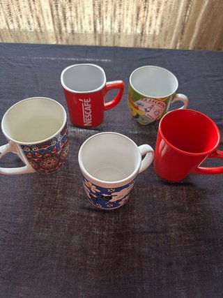 Conjunto 5 Tazas Cerámica Desayuno