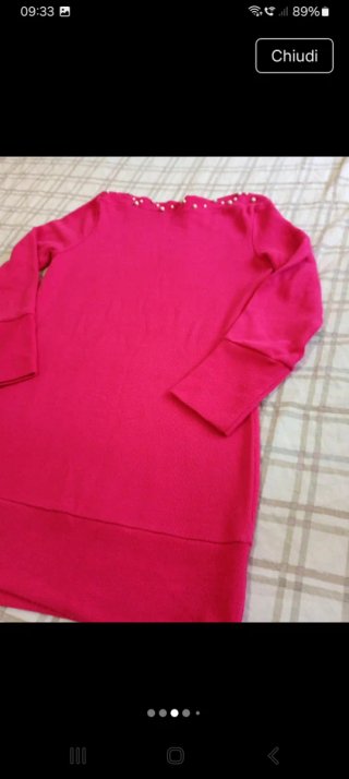 Maglia donna lunga rosa taglia M