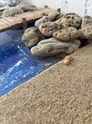 Escena Belén artesanal mar