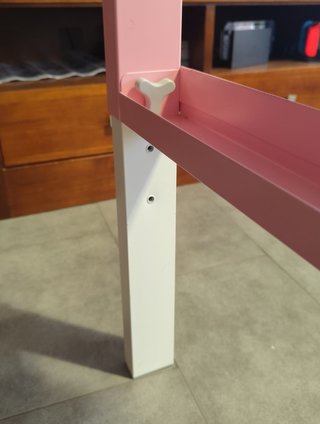 Scrivania Ikea Bianca e Rosa Regolabile