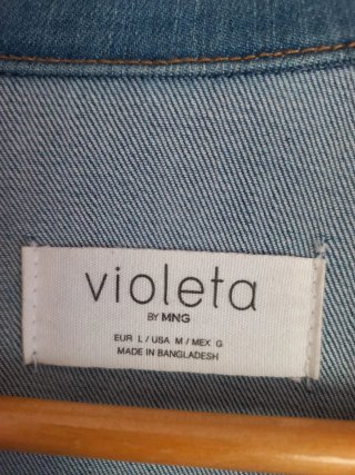 Chaqueta Vaquera Violeta by Mango Talla L