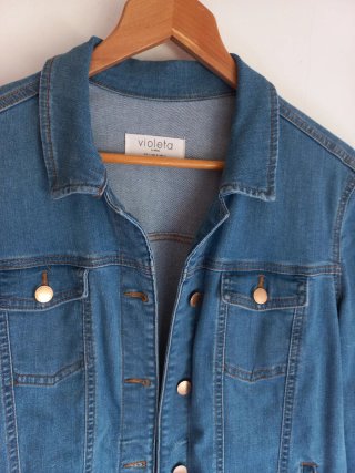 Chaqueta Vaquera Violeta by Mango Talla L