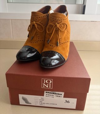 Botines Joni Marrón y Negro Talla 36
