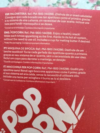 Máquina Palomitas Maíz