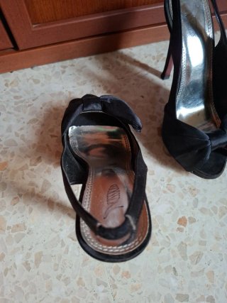 Zapatos de vestir raso negro talla 36