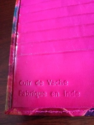 Monedero de piel multicolor