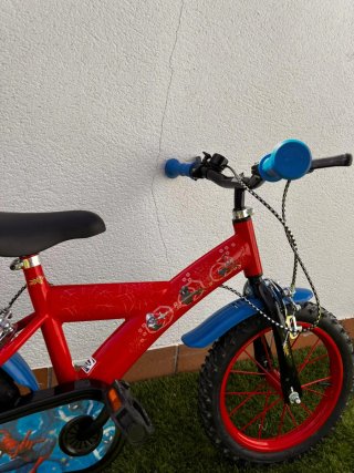 Bicicleta Infantil Spiderman Roja