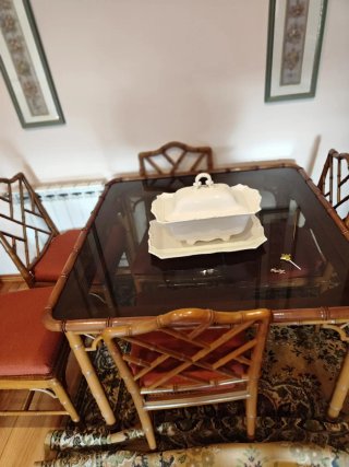 Comedor Bambú + 5 Sillas