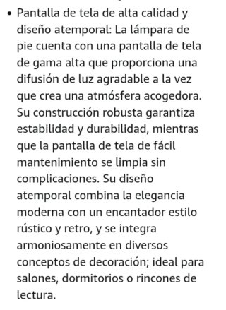 Lámpara de pie arco 160cm E27 salón